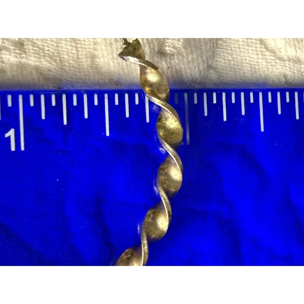 Sterling Silver Large Twisted Hoop Earrings 2 Inches 925